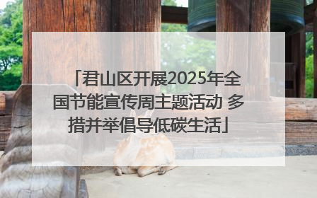 君山区开展2025年全国节能宣传周主题活动 多措并举倡导低碳生活
